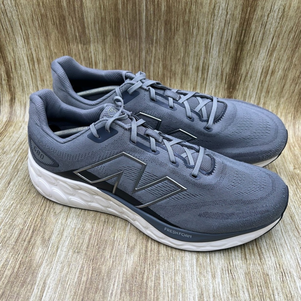 New Balance Fresh Foam 680v8 Men's 13 4E Extra Wide Grey Running Shoes M680LG8‎